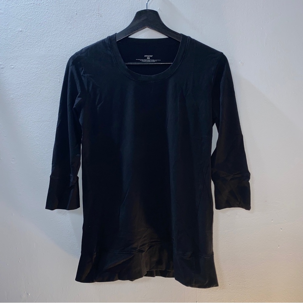 PATAGONIA Women’s 3/4” Sleeve Organic Cotton Tencel Lyocell T Shirt Size Small